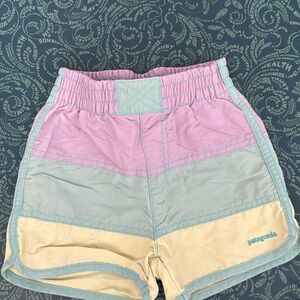 Patagonia Women's Athletic Shorts - Pink, Green, Tan